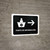 Information Desk With Right Arrow Black Spanish Landscape - Wall Sign