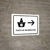 Information Desk With Right Arrow White Spanish Landscape - Wall Sign