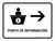 Information Desk With Right Arrow White Spanish Landscape - Wall Sign