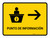 Information Desk With Right Arrow Yellow Spanish Landscape - Wall Sign
