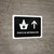 Information Desk With Up Arrow Black Spanish Landscape - Wall Sign