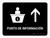 Information Desk With Up Arrow Black Spanish Landscape - Wall Sign