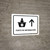 Information Desk With Up Arrow White Spanish Landscape - Wall Sign