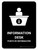 Information Desk Black Bilingual Spanish Portrait - Wall Sign