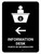 Information Desk With Left Arrow Black Bilingual Spanish Portrait - Wall Sign