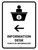 Information Desk With Left Arrow White Bilingual Spanish Portrait - Wall Sign