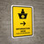 Information Desk With Right Arrow Yellow Bilingual Spanish Portrait - Wall Sign