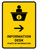 Information Desk With Right Arrow Yellow Bilingual Spanish Portrait - Wall Sign
