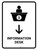 Information Desk With Down Arrow White Portrait - Wall Sign