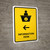 Information Desk With Left Arrow Yellow Portrait - Wall Sign
