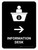 Information Desk With Right Arrow Black Portrait - Wall Sign