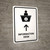 Information Desk With Up Arrow White Portrait - Wall Sign