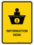 Information Desk Yellow Portrait - Wall Sign