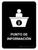 Information Desk Black Spanish Portrait - Wall Sign