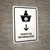 Information Desk With Down Arrow White Spanish Portrait - Wall Sign