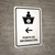 Information Desk With Left Arrow White Spanish Portrait - Wall Sign
