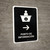 Information Desk With Right Arrow Black Spanish Portrait - Wall Sign