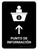Information Desk With Up Arrow Black Spanish Portrait - Wall Sign