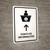 Information Desk With Up Arrow White Spanish Portrait - Wall Sign