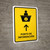 Information Desk With Up Arrow Yellow Spanish Portrait - Wall Sign