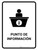Information Desk White Spanish Portrait - Wall Sign