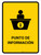 Information Desk Yellow Spanish Portrait - Wall Sign