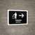 Trash With Right Arrow Black Bilingual Spanish Landscape - Wall Sign