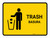 Trash Yellow Bilingual Spanish Landscape - Wall Sign