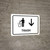 Trash With Down Arrow White Landscape - Wall Sign