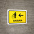 Trash With Left Arrow Yellow Spanish Landscape - Wall Sign