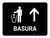 Trash With Up Arrow Black Spanish Landscape - Wall Sign