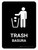 Trash Black Bilingual Spanish Portrait - Wall Sign