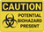 Caution: Potential Biohazard Present With Graphic - Wall Sign