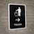 Trash With Right Arrow Black Portrait - Wall Sign