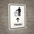 Trash With Up Arrow White Portrait - Wall Sign