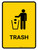 Trash Yellow Portrait - Wall Sign