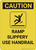 Caution: Ramp Slippery Use Handrail - Wall Sign
