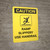 Caution: Ramp Slippery Use Handrail - Wall Sign