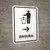 Trash With Right Arrow White Spanish Portrait - Wall Sign