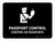 Passport Control Black Bilingual Spanish Landscape - Wall Sign