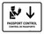 Passport Control With Down Arrow White Bilingual Spanish Landscape - Wall Sign