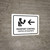 Passport Control With Left Arrow White Bilingual Spanish Landscape - Wall Sign