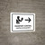 Passport Control With Right Arrow White Bilingual Spanish Landscape - Wall Sign
