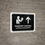 Passport Control With Up Arrow Black Bilingual Spanish Landscape - Wall Sign