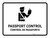 Passport Control White Bilingual Spanish Landscape - Wall Sign