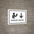 Passport Control With Down Arrow White Landscape - Wall Sign