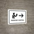 Passport Control With Right Arrow White Landscape - Wall Sign