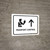 Passport Control With Up Arrow White Landscape - Wall Sign