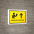 Passport Control With Up Arrow Yellow Landscape - Wall Sign