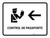 Passport Control With Left Arrow White Spanish Landscape - Wall Sign